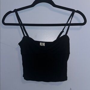 Aritzia Black Crop Top